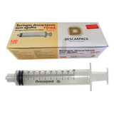 Caixa Seringa Luer Lock Rosca Sem Agulha 100 Unidades 10ml