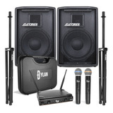 Caixa Som Ativa Passiva Falante 10 400w Usb Bt Completo Cor Preto 110v 220v