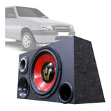 Caixa Som Automotivo Trio Completa Subwoofer Para Fiat Uno