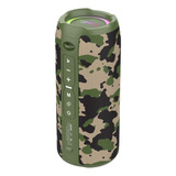 Caixa Som Bluetooth Portatil Aux Usb 20w X22 Rapido Cor Verde Camuflado 110v 220v
