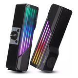 Caixa Som Gamer Caixinha Pc Computador Tv Potente Led Rgb P2
