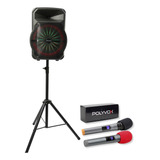 Caixa Som Xc 715t Polyvox Bluetooth 700w Tripé mic S Fio