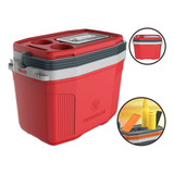 Caixa Térmica Cooler Com Alça Praia Pesca Camping Cor Vermelho