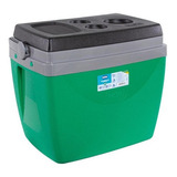 Caixa Térmica Mor 34 Litros Ref.25108242 - Verde Cor Verde Com Cinza Voltagem Da Bateria N.a