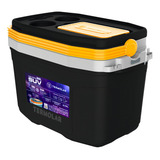 Caixa Termica Suv Cooler Com Alça 20 Litros Praia Pesca Camping Cor Preto E Amarelo Termolar