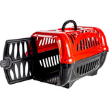 Caixa Transporte Gatos Gaiola Carregar Coelhos Cor Vermelho