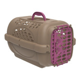 Caixa Transporte Pet Para Cães Gatos Panther Gold rosa N 2