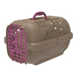 Caixa Transporte Pet Para Cães Gatos Panther Gold rosa N 2