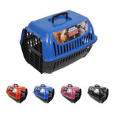 Caixa Transporte Seguro Animais Viagem Passeio Cães Gato N2 Cor Azul