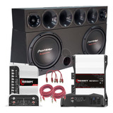 Caixa Trio 2 Sub Pioneer Completa