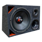 Caixa Trio Automotivo Completa Alto Falante Woofer Etm 250w