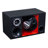 Caixa Trio Som Completa Band Pass 6 Ordem Subwoofer Grave