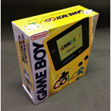 Caixa Vazia Game Boy Advanced E Color Amarelo Em Madeira Mdf