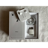 Caixa Vazia iPhone 8 Silver 64 Gb Com Acessórios Novos