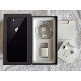 Caixa Vazia iPhone 8 Space Gray 64 Gb Com Acessórios Novos