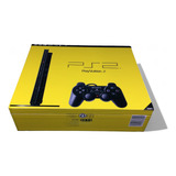 Caixa Vazia Playstation 2 Slim Amarelo Europa De Madeira Mdf