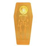 Caixão Com Led Porta Doces Enfeite De Halloween