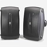 Caixas Acústicas Yamaha NS AW350 Para Todos Os Climas Indoor Outdoor 130w Pico Black Par
