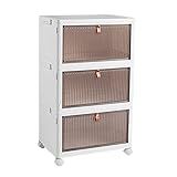 Caixas De Armazenamento De Sapatos 3 Camadas Dobráveis Grandes Empilháveis Organizador De Tênis Com Porta Magnética 3 Gavetas Com Rodinhas E Compartimentos Multifuncionais Com Alça De Couro Para Armário Corredor Sala De Estar Quarto