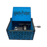 Caixinha Caixa De Musica Harry Potter manivela Azul