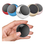 Caixinha D Som Bluetooth Mini Speaker Redonda Metal Portatil