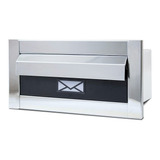 Caixinha De Correio Inox Moderna Preta Branca Dourada