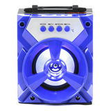 Caixinha De Som Caixa Speaker Bluetooth Portátil Altomex Mp3 Pen Drive Rádio Fm Bateria Recarregável Muito Potênte Azul