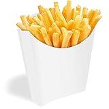 Caixinha Embalagem Para Batata Frita E Salgados Branco 200un