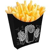 Caixinha Embalagem Para Batata Frita Salgados Preto 300un