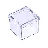 Caixinhas De Acrílico 5cm X 5cm Transparente 50 Unidades