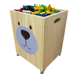 Caixote Baú Toy Box, Organizador De Brinquedos E Legos Urso
