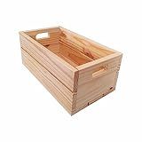 Caixote De Feira Decorativo Em Madeira Pinus 40cm
