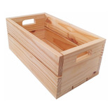 Caixote De Feira Decorativo Em Madeira Pinus 40cm