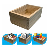 Caixote Decorativo Pequeno Madeira Multiuso Organizador