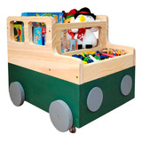 Caixote Toy Box  Baú Organizador De Brinquedos Jeep Musgo