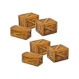 Caixotes De Madeira Cenário Miniatura Com Pintura Para RPG
