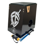 Cajon Acústico Duplo Forte Musica Com Vassourinha E Shaker Cor Preto escudo Da Fé