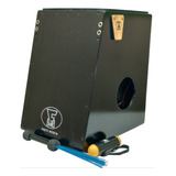 Cajon Acústico Duplo Forte Musica Com Vassourinha E Shaker Cor Preto Sem Estampa