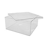 Cake Box 2L Quadrada Acrílico Caixa Com Tampa