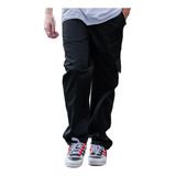 Cala Preta Skate Cargo Tática Militar Masculina Reforçada