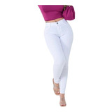 Calca Branca Jeans Feminina Cintura Alta Com Lycra Skinny