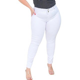 Calca Branca Jeans Feminina Plus Size