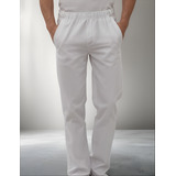 Calça Branca Oxford Uniforme Padeiro Chefe De Cozinha