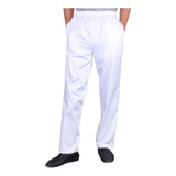 Calça Branca Uniforme Oxford Padeiro Açougue Cozinha