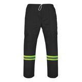 Calça Brim Pesado Cinza Serviço Externo C Faixa Refletiva