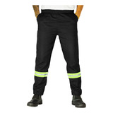 Calça Brim Refletiva Uniforme Trabalho Profissional Rodovia