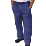 Calça Brim Uniforme Trabalho Profissional Elástico Cadarço