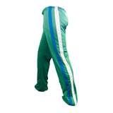 Calça Capoeira Verde Lista Azul E