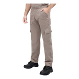 Calça Cargo Brim Pesado Sarja Uniforme Profissional Preta