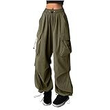 Calça Cargo Feminina Para Jovens Outono Verão Flare Perna Larga Básica Longa Corte Bota Calça Feminina 2024 Moda B 871 Verde Limão Militar XGG